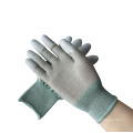 Golden Supplier CE Certified Carbon Fiber Esd Top Fit PU Gloves for Electronic Industry